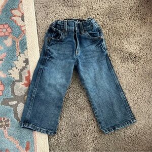 Wrangler toddler retro wide leg denim Blue Jeans adjustable waist no flaws 2T